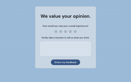 Website Feedback Form Template template image