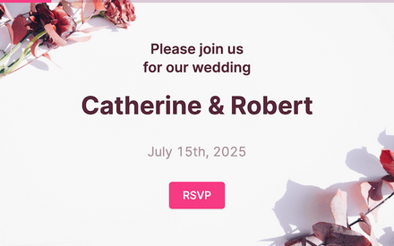 Wedding RSVP Form Template template image