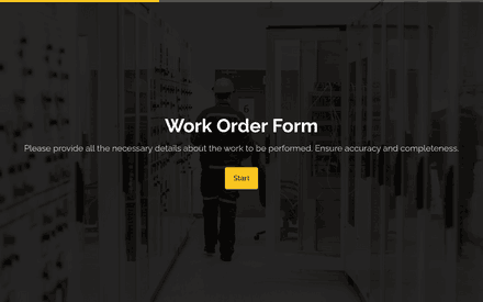 Work Order Form Template template image